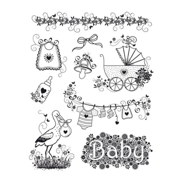 Viva Decor A5 Clear Stamps Set - Birth #39